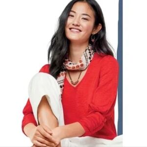 CAbi Aurora Top Cherry Red